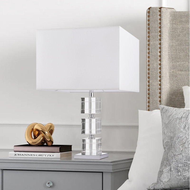 Lampe de table en métal et acrylique avec abat-jour Fredo