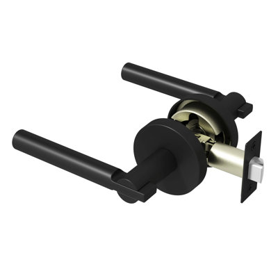 Terra Passage Door Lever Modern Concealed Design For (Hall & Closet) – Sleek Minimalist Style in Matte Black
