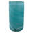 Modern Glass Flower Vase With Swirled Pattern -  Coastal Inspired Tall Vases For Styling Table Arrangements And Home Decor - Blue/Green-1072335808