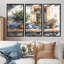 «Blue and Green Kitchen Greek Kitchen», ensemble d'art mural-107195247-107195239