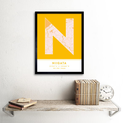 Niigata City Map Niigata Japan City Map - Single Picture Frame Typography
