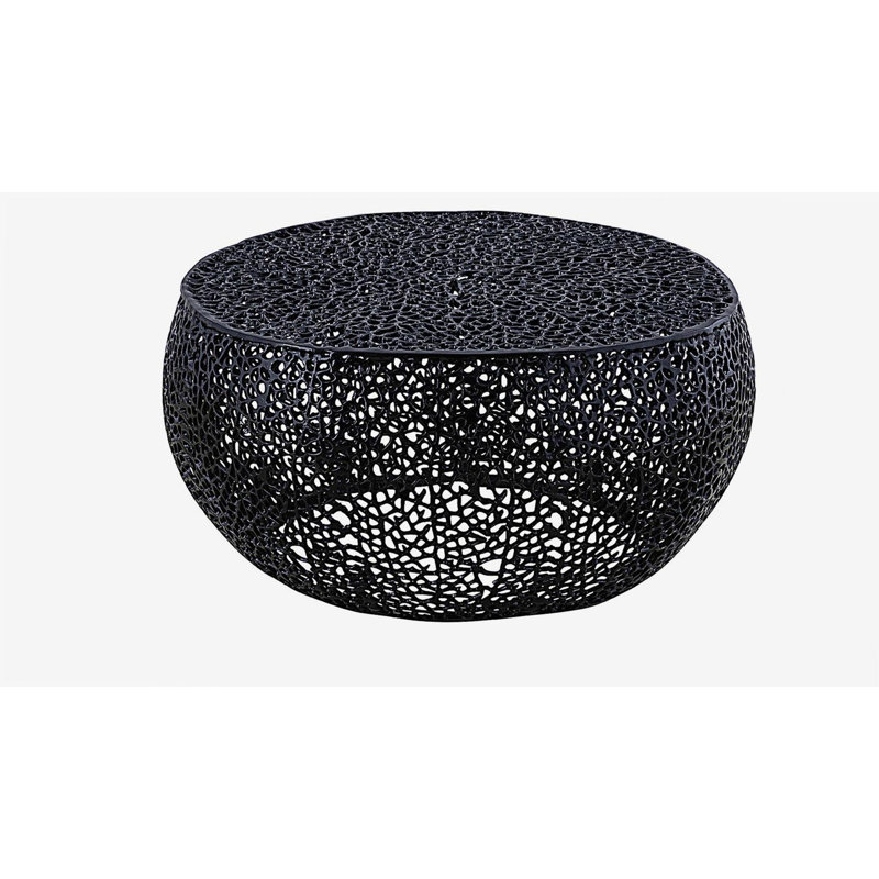 Table basse ronde , Noir