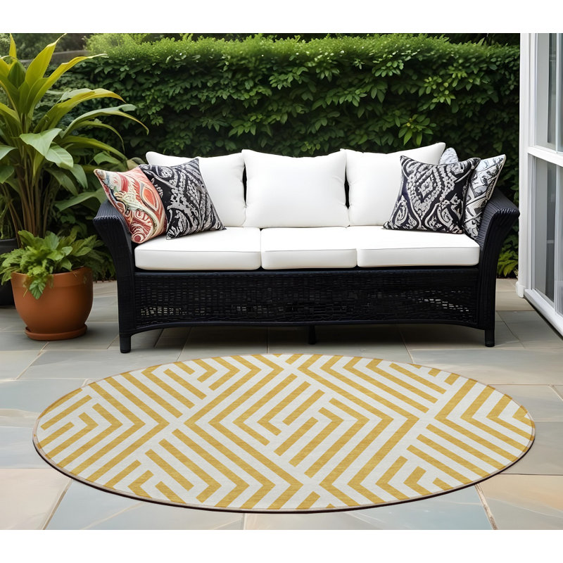 Tapis d'intérieur rond antidérapant 8 pi