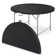 Round Foldable Plastic Table Collapsible Circular Steel Frame with Carry Handle