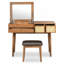 43.3" Classic Wood Makeup Vanity Set