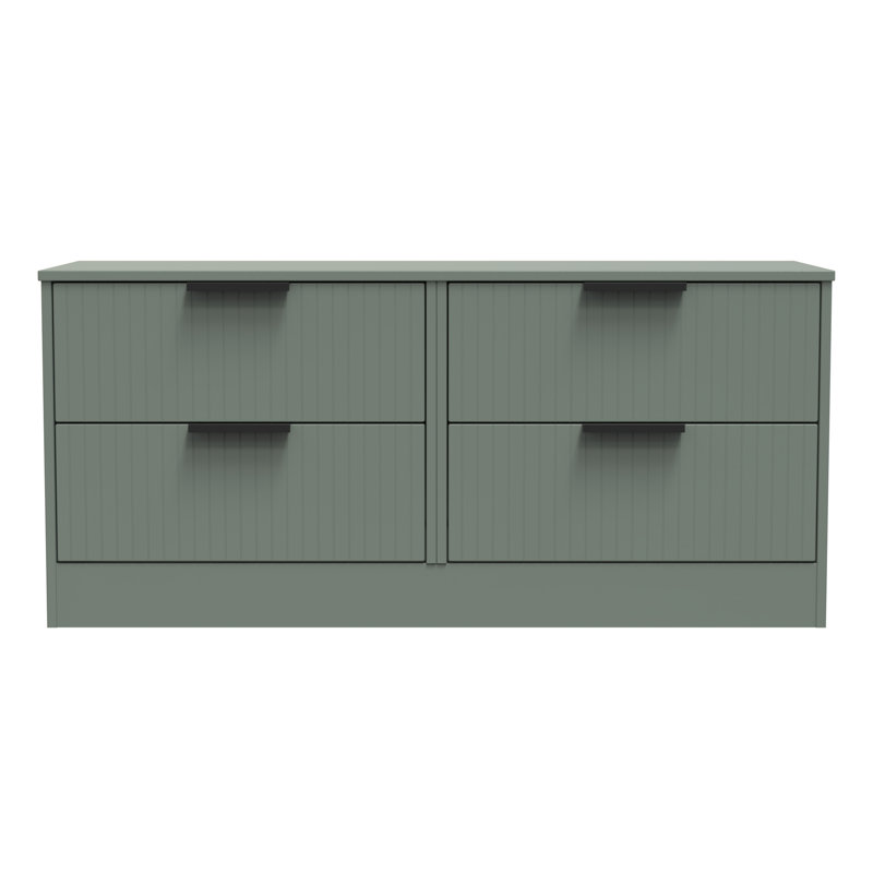 Berklie 4 Drawer Bed Box (Ready Assembled), Reed Green