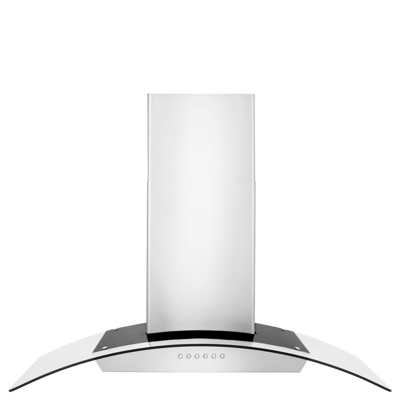 36" 400 CFM Convertible Wall Mount Range Hood in Stainless Steel with Remote Control Included