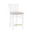 Egisto Upholstered Counter Stool with Solid Wood Frame