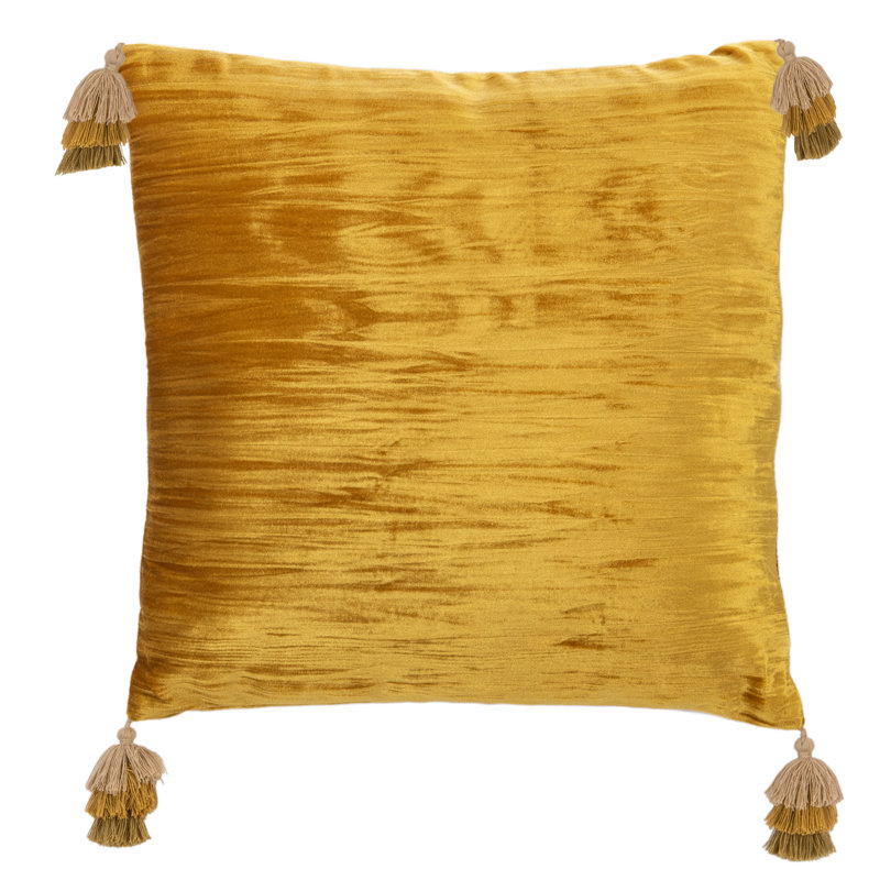  Gwena Throw Pillow, Mustard