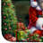 Cavalier Spaniel and Santa Claus Dish Drying Mat