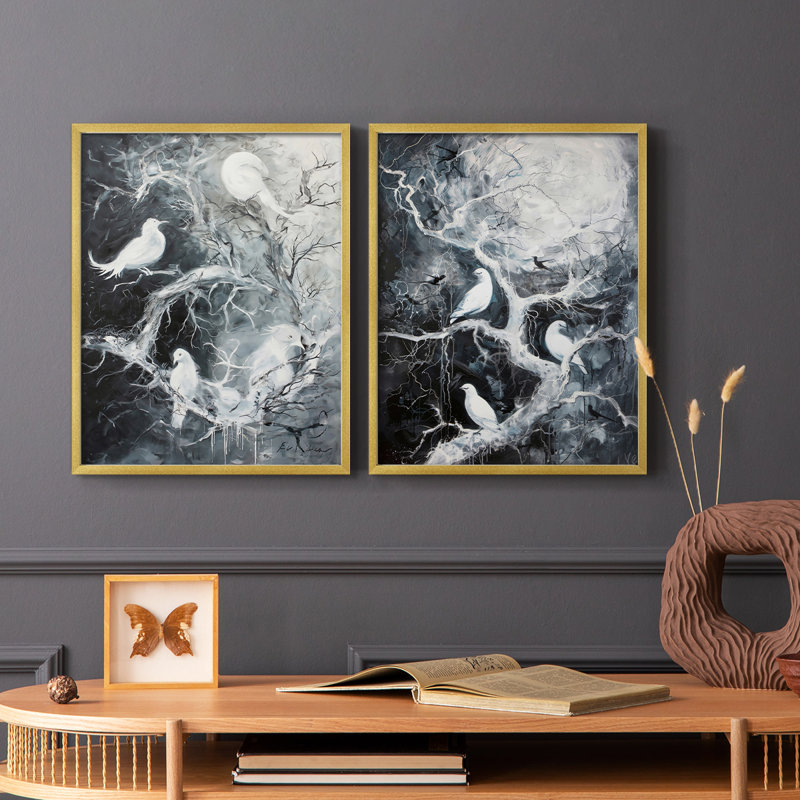 Reproduction encadrée ANIMALS Series X-Premium - prête à être accrochée - aucun clou requis - aucun clou requis, Doré