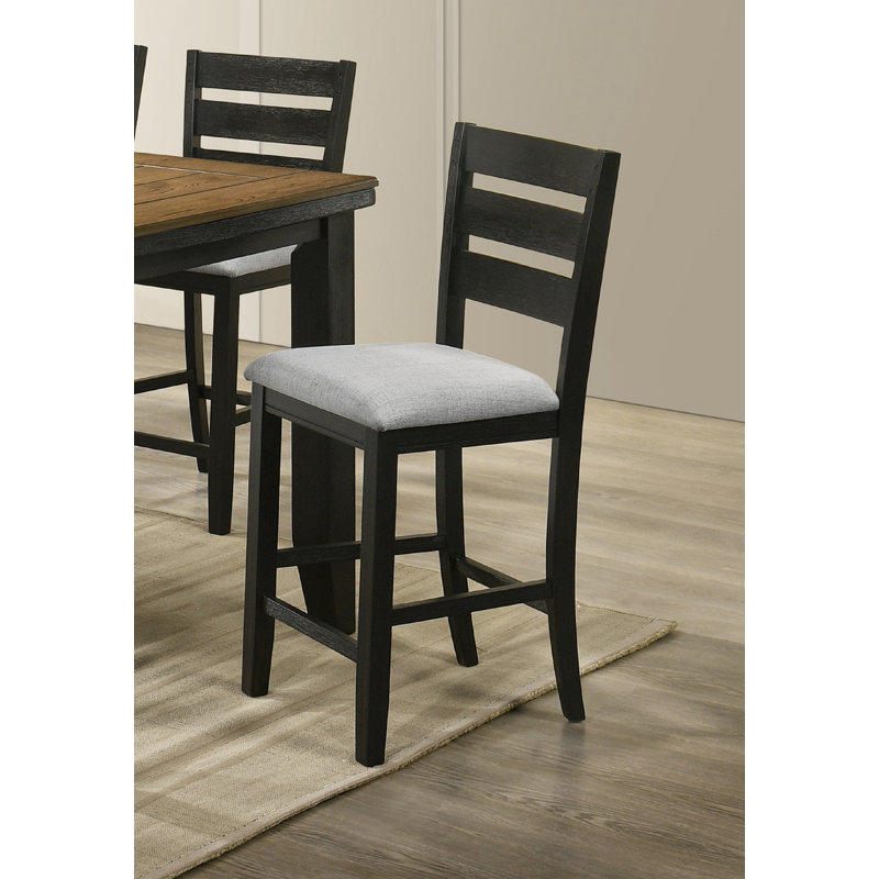 Waxter Upholstered Counter Stool, Charcoal