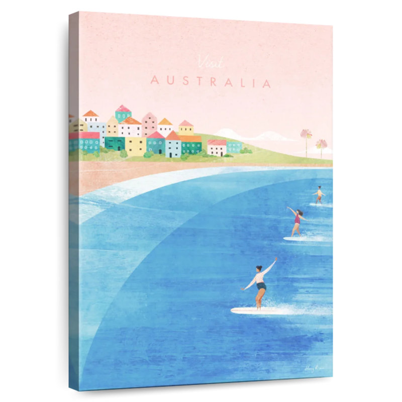 Affiche de voyage rétro Aime, Australie, H 45 po x l 30 po