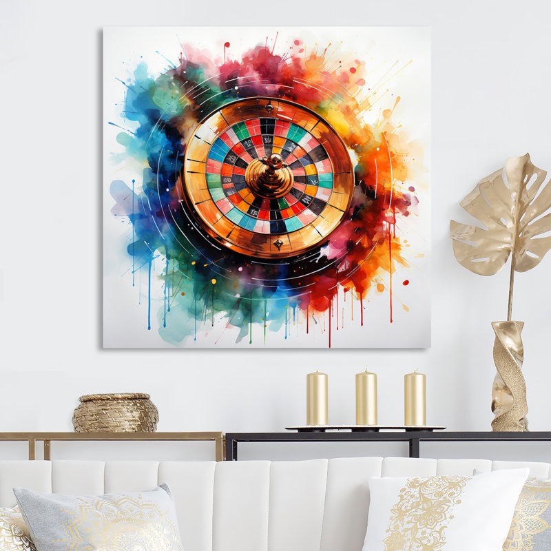 «Casino Royale Roulette VI», reproduction sur toile, H 30 po x l 30 po x P 1 po, Toile tendue