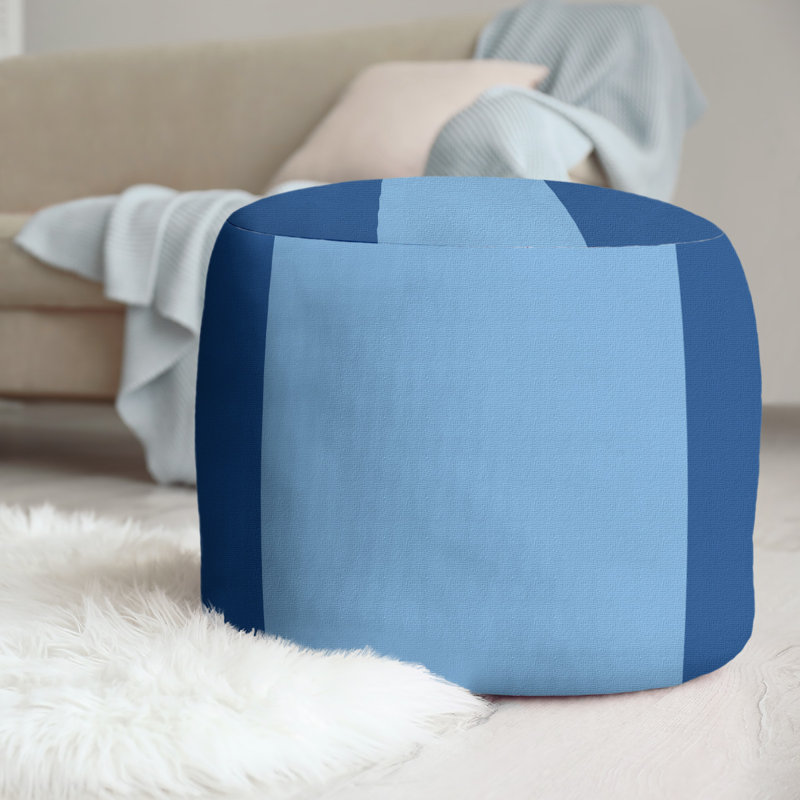 repose-pieds rond 20,5", Bleu royal, bleu poudre