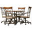 Jefferson 45" Round Table 5 Piece Swivel Dining Set