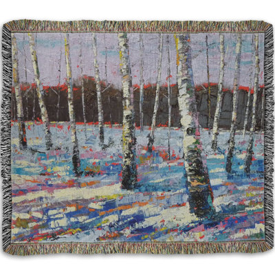 Woven Throw Blanket, Evening Shade by Jeff Boutin