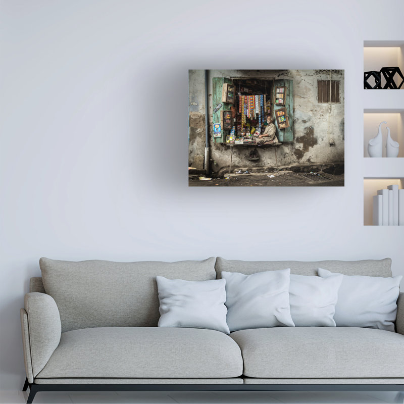 Œuvre sur toile «ologica bologar », H 18 po x l 24 po