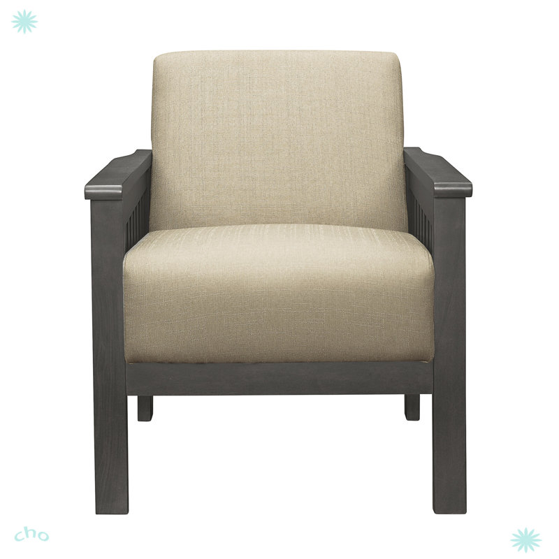 Chaise d'appoint 1pc pour le salon, Tissu brun clair