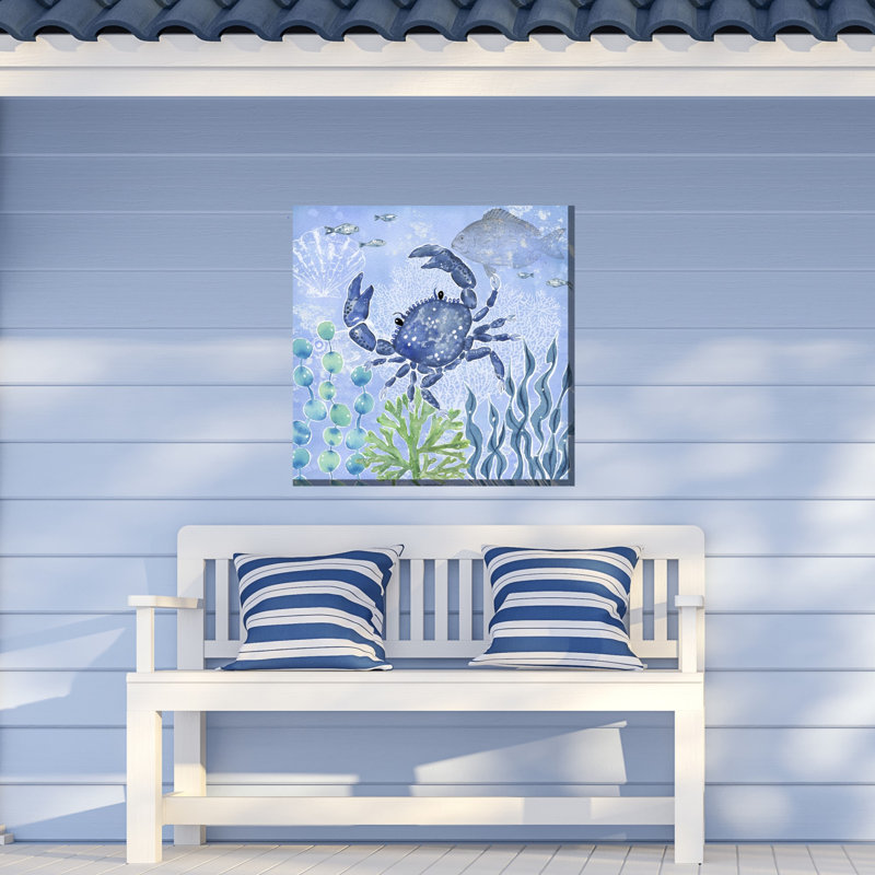 Art sur toile crabe bleu extérieur