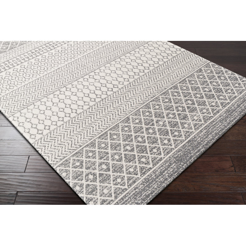 Enloe Cotton Southwestern Indoor Rug, Rectangle 6'7" x 9'