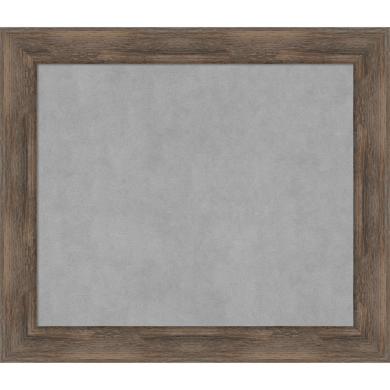 Tableau magnétique encadré en bois dur moka, H 25 po x l 29 po