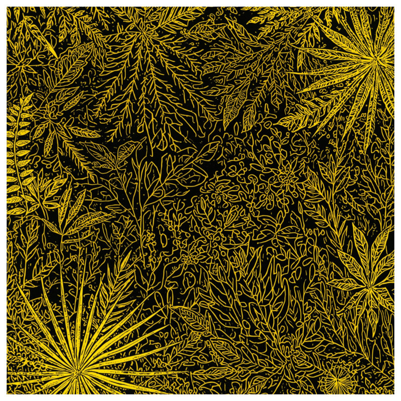 Coussins décoratifs jaunes Yellow Botanical Illustration, 26 po x 26 po