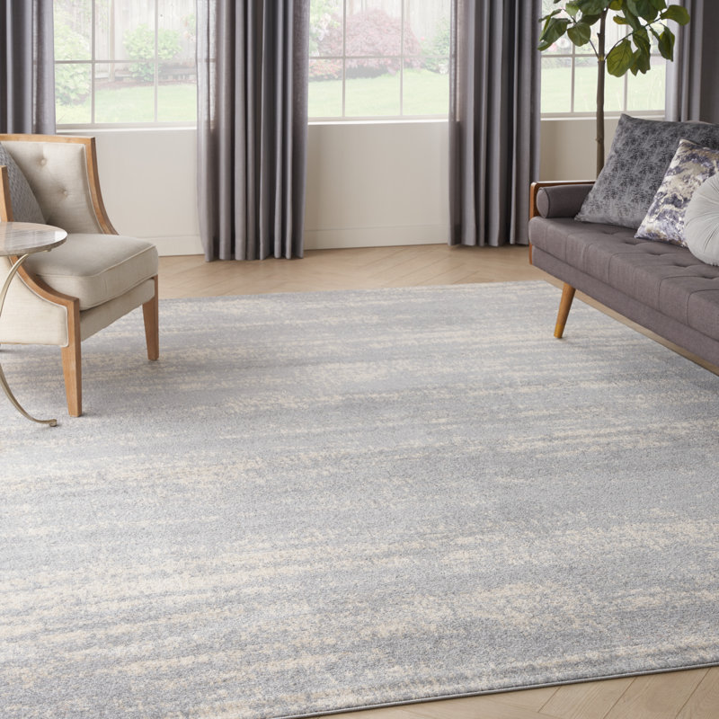Tapis intérieur / extérieur gris Nourison Essentials, Rectangle 9 pi x 12 pi