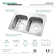Studio 33" L x 22" W Double Basin Drop-In Kitchen Sink