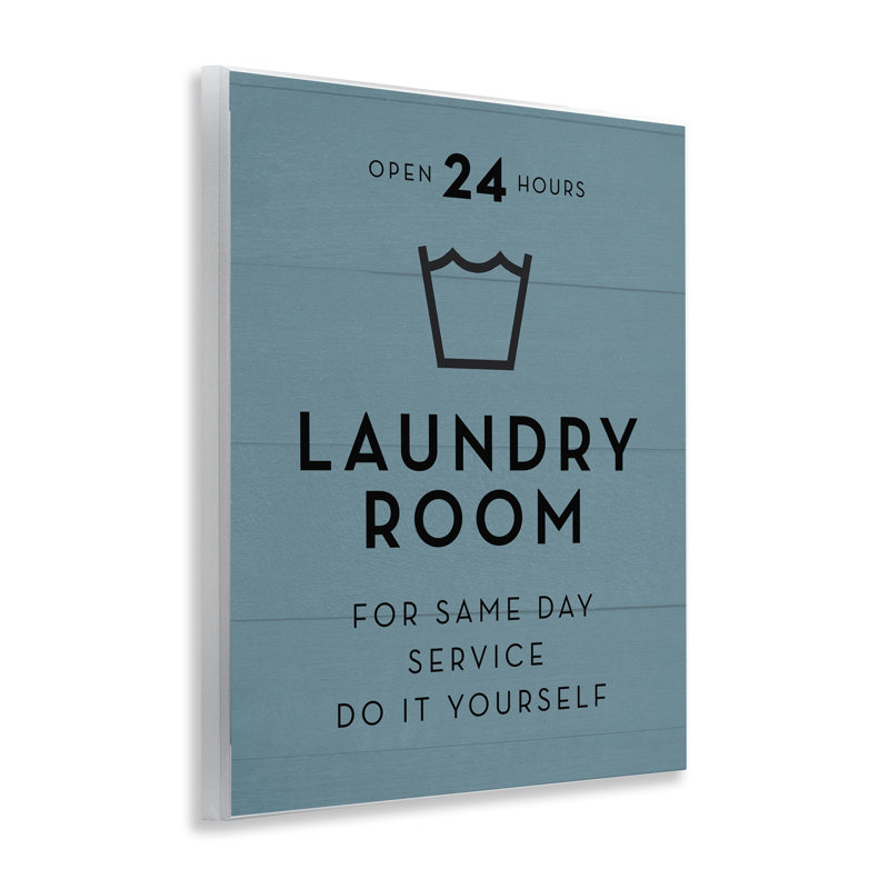 Laundry Do It Yourself Wall Plaque Art, design by Lettered and Lined