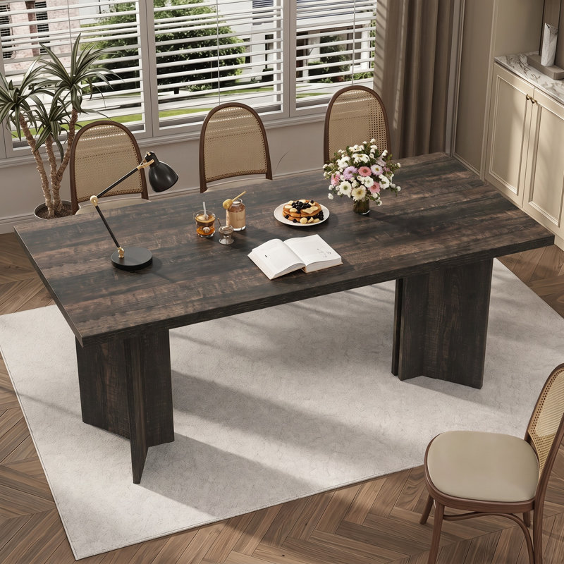 Table de salle à manger Rahn, Gris foncé