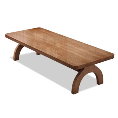 Bureau en bois massif à double couche Modern Minimalist