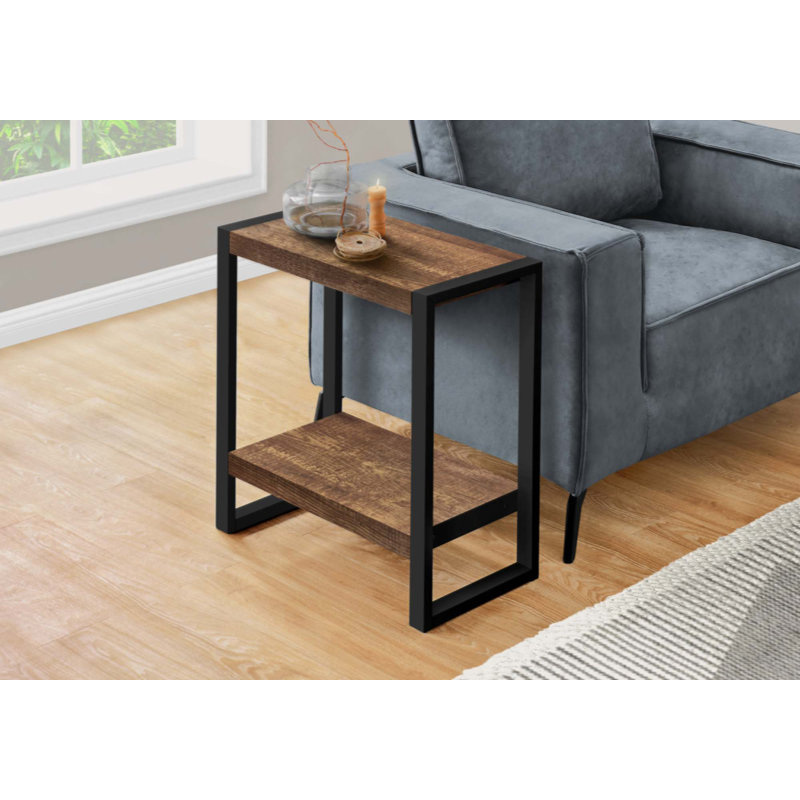 Table de chevet pour chambre à coucher, table de chevet, table d'appoint industrielle, table d'appoint, table de bout à cadre en métal