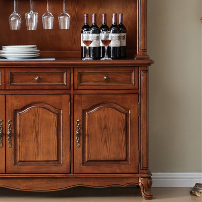 Cherry Solid + Manufactured Wood Glass Sideboard