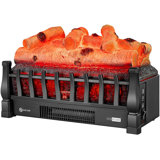 Electric Fireplace Log Set Heater with Glowing Ember Bed and Remote Controller