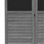 Cloison d'intimité grise, 64 po de largeur pour créer des espaces privés, 4 moustiquaires en bois, chambre à coucher pliable
