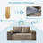 63" Corduroy Loveseat Sofa, 3-Seater Cloud Couch, Boneless Couch in a Box, Comfy Deep Seat Sofa with Memory Foam, Pillows and Wide Armrests, Modern Small Couches for Small Spaces, No Assembly-1971329201-1971329206-1971329195