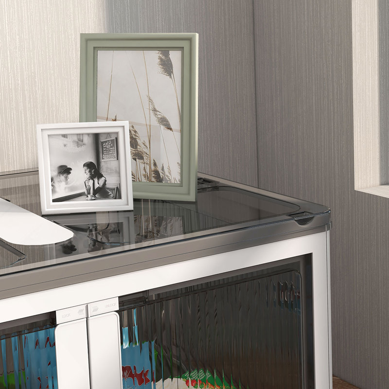 Bacs de rangement empilables avec couvercles, roues et pliables, Blanc