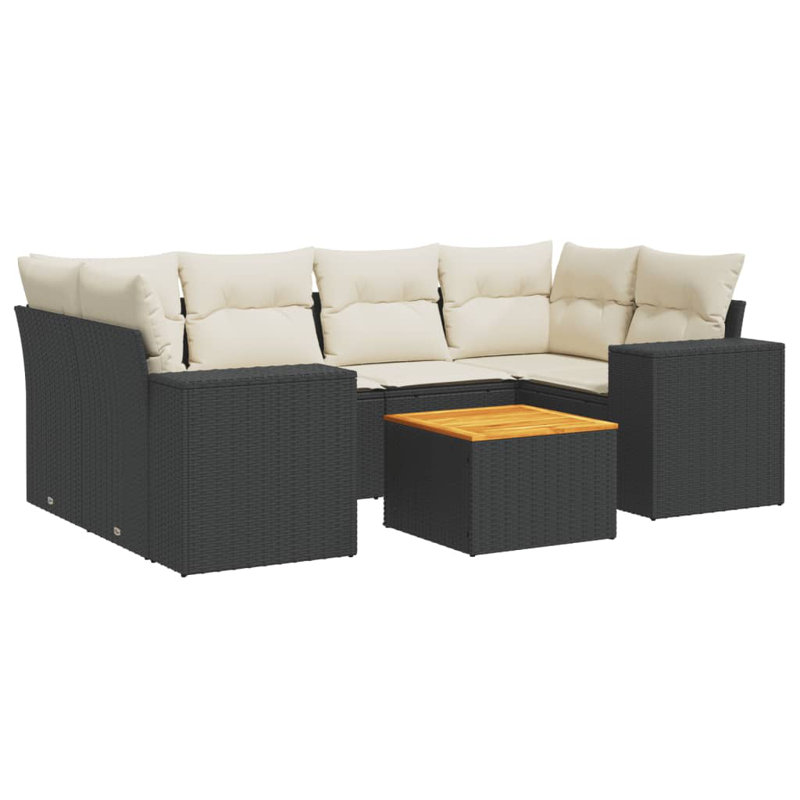 Vidaxl Garden Sofa Set Black