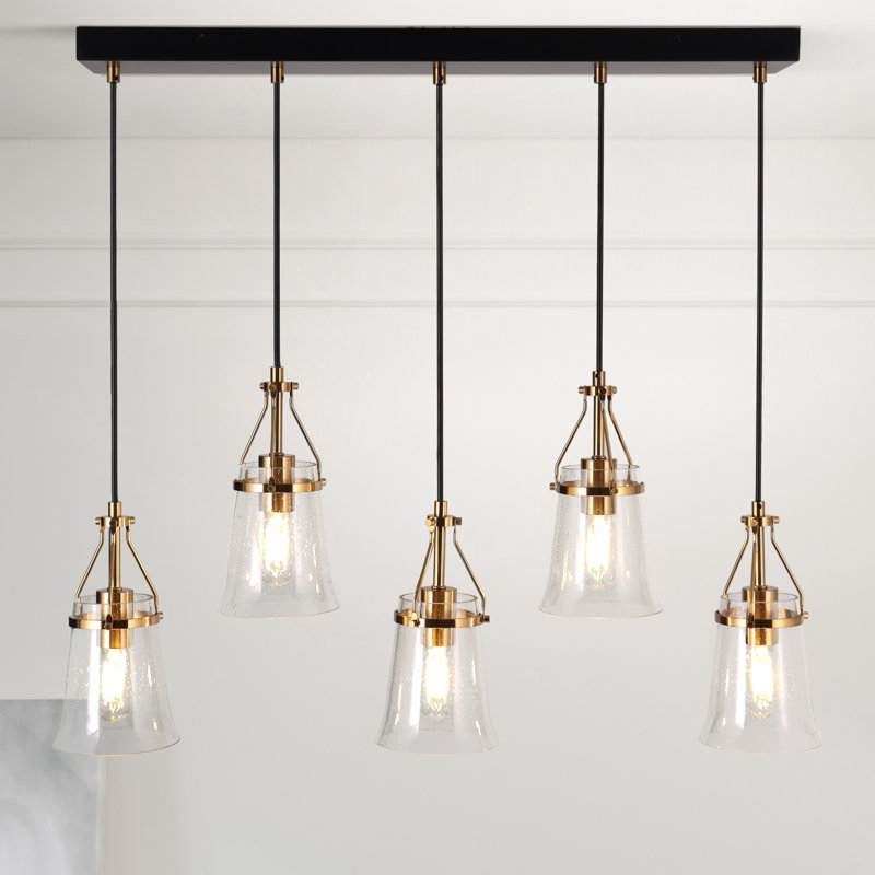 Strasburg 5 - Light Matte Black Kitchen Island Pendant