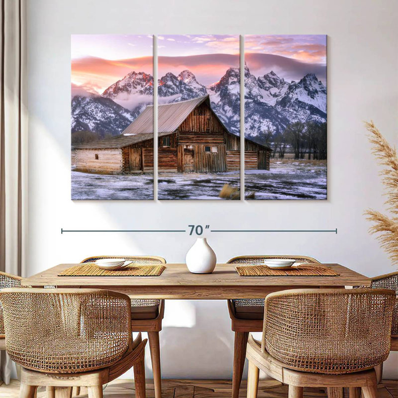 Lilie Moulton Barn en hiver, H 36 po x l 57 po