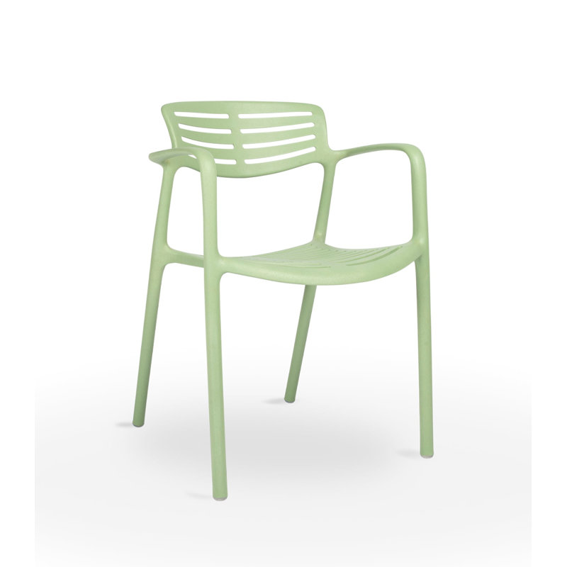 Chaise de patio empilable Toledo Aire Eco, Eau verte