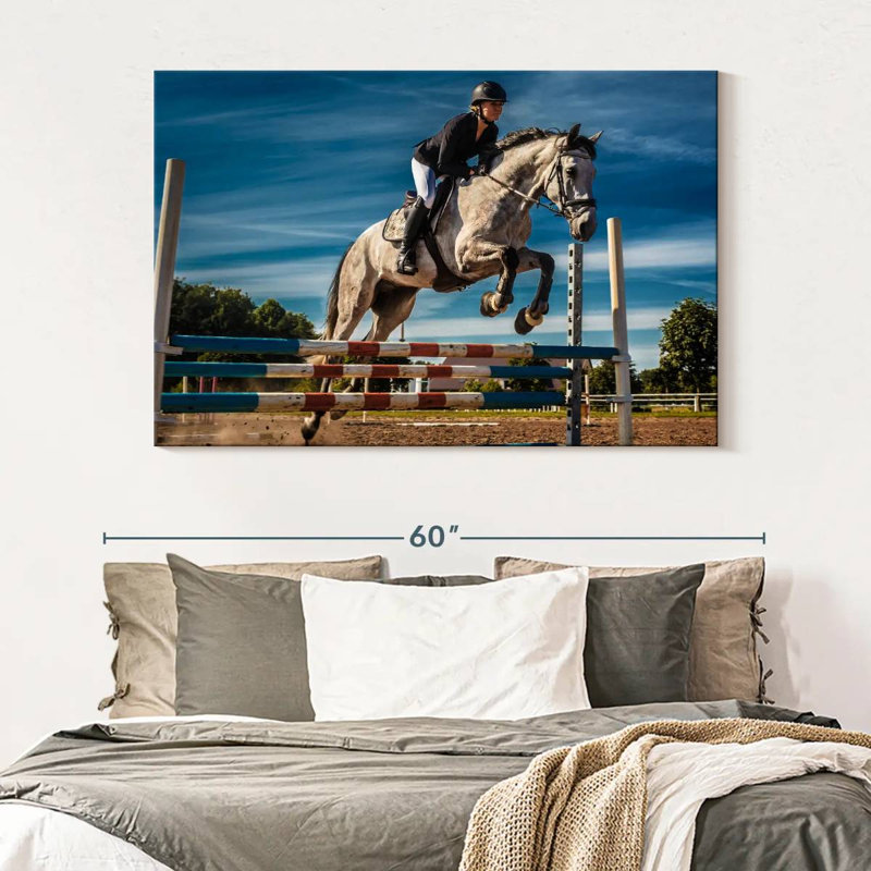 Sireci Equestrian In Action, 34" H x 51" W