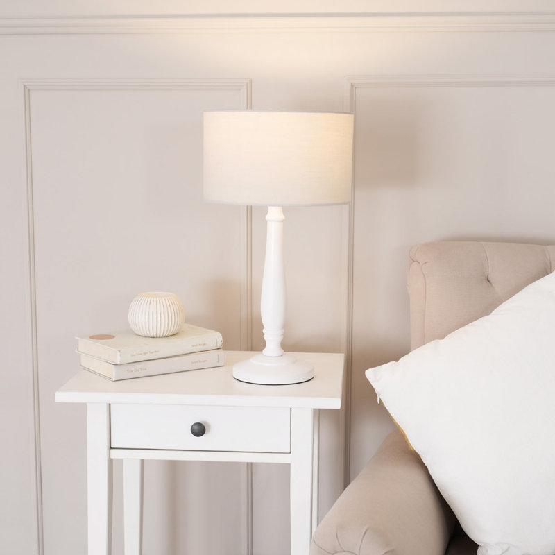 Annum Wood Table Lamp, No, White, Natural