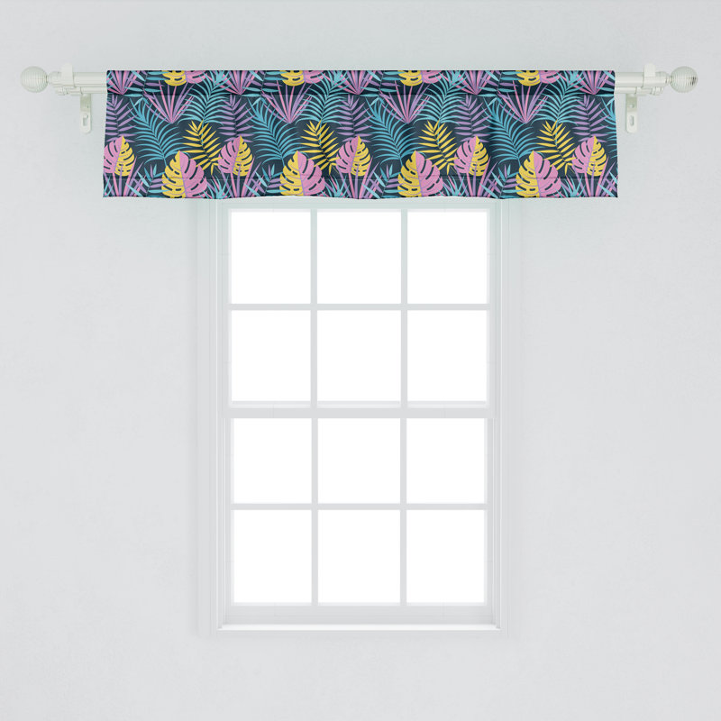 Ensemble de 2 cantonnières tropicales Ambesonne, L 54 po x L 12 po