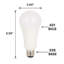 21 watts (équivalent à 150 watts), ampoule DEL A21, à intensité variable, culot moyen E26 (standard)-98344859