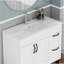 39.4-Inch White Ceramic Bathroom Sink, Fits 36-Inch Vanity,Pre-Drilled Faucet Hole,Modern Minimalist Design,Durable & Easy To Clean