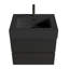 Grace 24'' Bathroom Vanity With Matt Black Engineered Quartz Sink And Soft Black Drawers-1501867027
