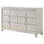 Commode 6 tiroirs Emmagrace blanc perle