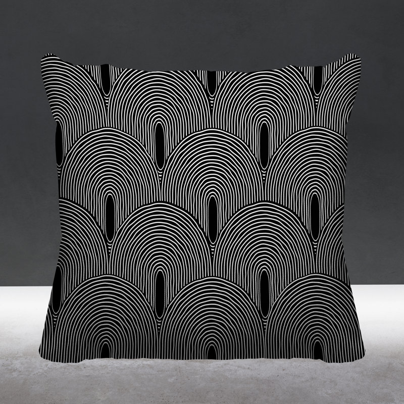 Coussin Limpo, L 15 po x H 15 po, Noir